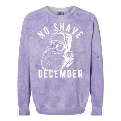 No Shave December Santa Claus Funny Holiday Colorblast Crewneck Sweatshirt