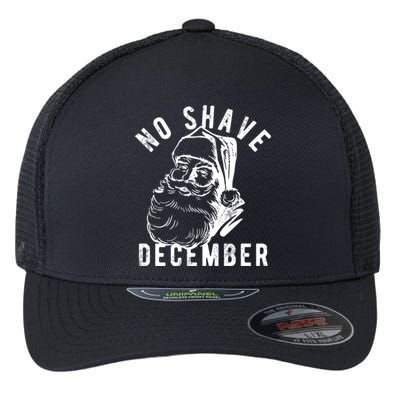 No Shave December Santa Claus Funny Holiday Flexfit Unipanel Trucker Cap