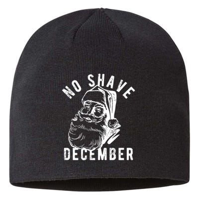 No Shave December Santa Claus Funny Holiday Sustainable Beanie