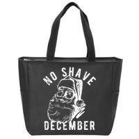 No Shave December Santa Claus Funny Holiday Zip Tote Bag