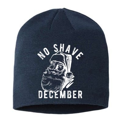 No Shave December Santa Claus Funny Holiday Sustainable Beanie