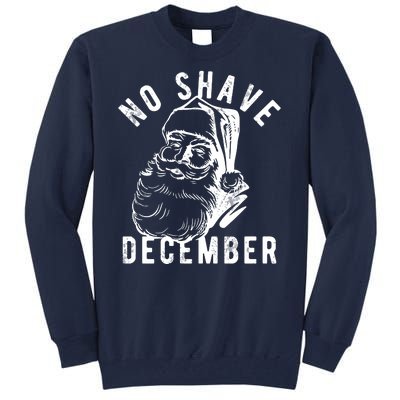 No Shave December Santa Claus Funny Holiday Tall Sweatshirt