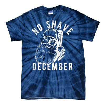 No Shave December Santa Claus Funny Holiday Tie-Dye T-Shirt