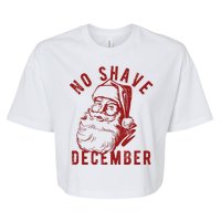 No Shave December Santa Claus Funny Holiday Bella+Canvas Jersey Crop Tee