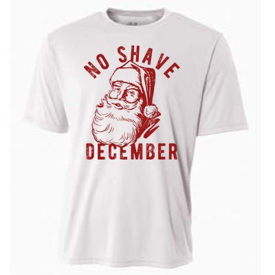 No Shave December Santa Claus Funny Holiday Cooling Performance Crew T-Shirt