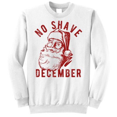 No Shave December Santa Claus Funny Holiday Sweatshirt