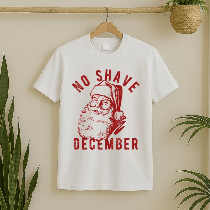No Shave December Santa Claus Funny Holiday T-Shirt