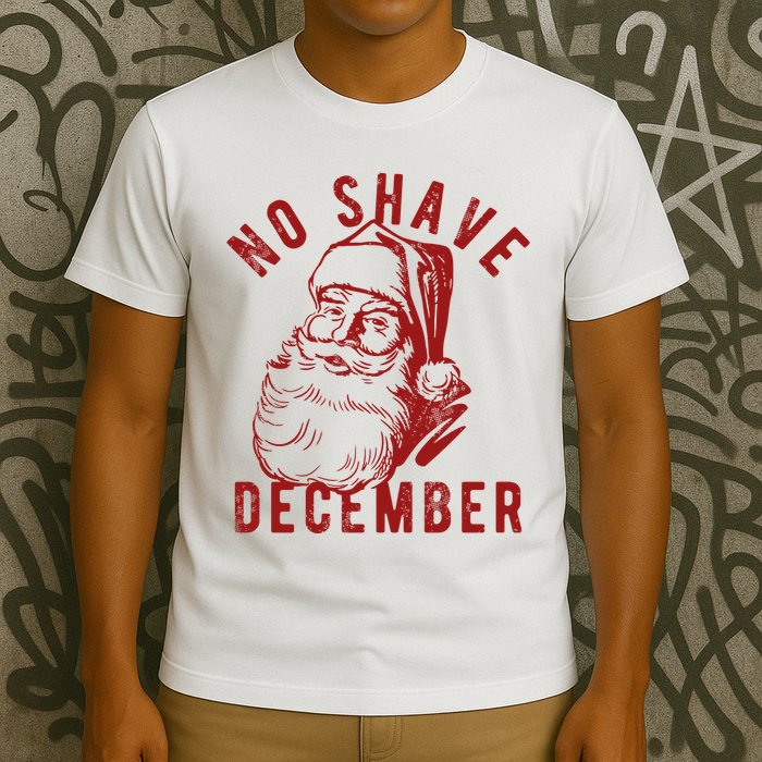 No Shave December Santa Claus Funny Holiday T-Shirt