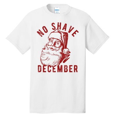 No Shave December Santa Claus Funny Holiday Tall T-Shirt