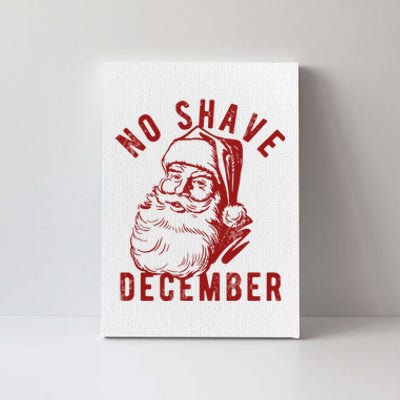 No Shave December Santa Claus Funny Holiday Canvas