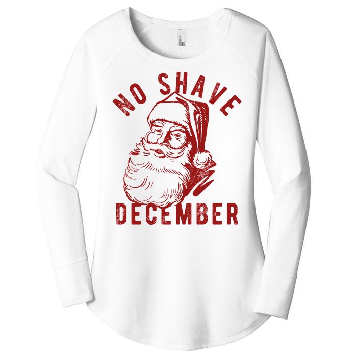 No Shave December Santa Claus Funny Holiday Women's Perfect Tri Tunic Long Sleeve Shirt