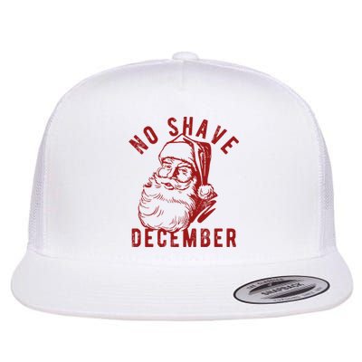 No Shave December Santa Claus Funny Holiday Flat Bill Trucker Hat