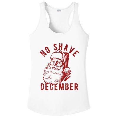 No Shave December Santa Claus Funny Holiday Ladies PosiCharge Competitor Racerback Tank