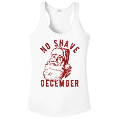 No Shave December Santa Claus Funny Holiday Ladies PosiCharge Competitor Racerback Tank