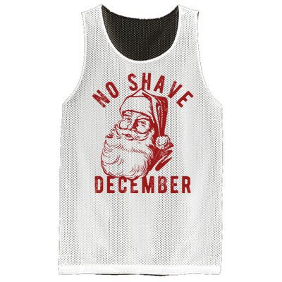 No Shave December Santa Claus Funny Holiday Mesh Reversible Basketball Jersey Tank