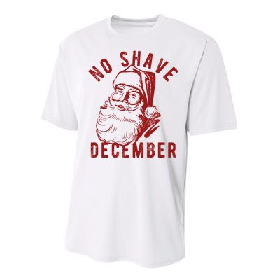 No Shave December Santa Claus Funny Holiday Performance Sprint T-Shirt