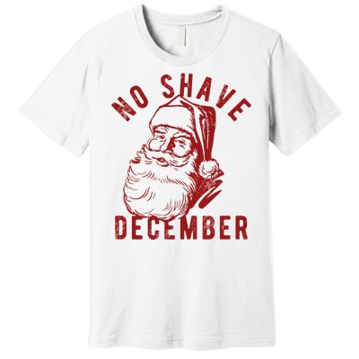 No Shave December Santa Claus Funny Holiday Premium T-Shirt