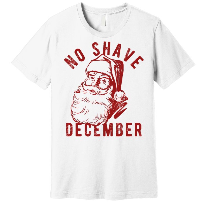 No Shave December Santa Claus Funny Holiday Premium T-Shirt