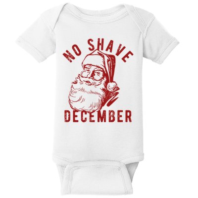 No Shave December Santa Claus Funny Holiday Baby Bodysuit