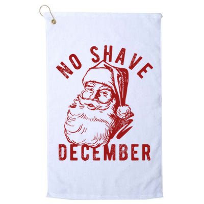 No Shave December Santa Claus Funny Holiday Golf Towel