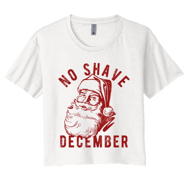 No Shave December Santa Claus Funny Holiday Crop Top