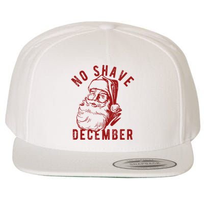 No Shave December Santa Claus Funny Holiday Wool Snapback Cap