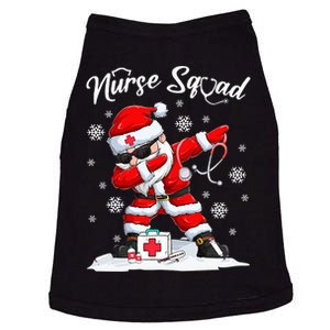 Nurse Squad Dabbing Santa Scrubs Funny Christmas  Doggie Tank