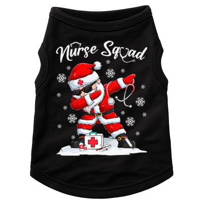 Nurse Squad Dabbing Santa Scrubs Funny Christmas  Doggie Tank