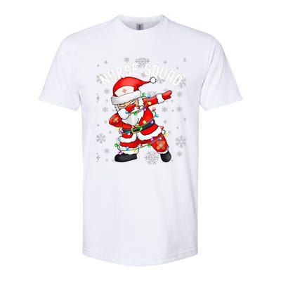 Nurse Squad Dabbing Santa Scrubs Christmas Gift Softstyle® CVC T-Shirt