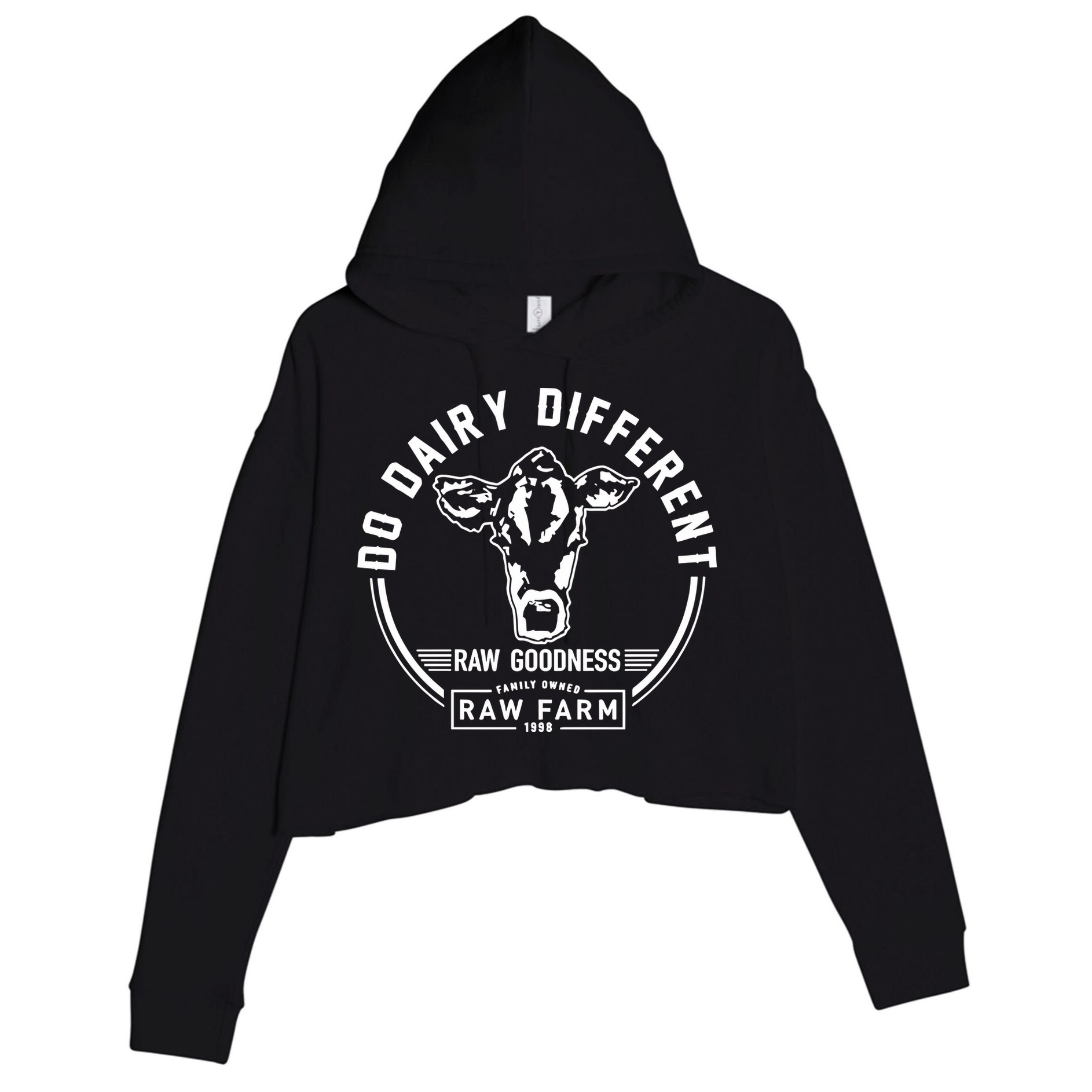 Nicole Shanahan Do Dairy Different Raw Goodness Raw Farm Crop Fleece Hoodie