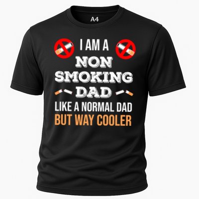Non Smoking Dad Like A Normal Dad But Way Cooler Nonfunny Giftmoker Cool Gift Performance Shirt