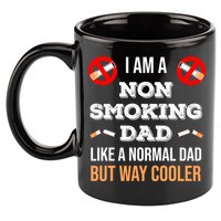 Non Smoking Dad Like A Normal Dad But Way Cooler Nonfunny Giftmoker Cool Gift 11oz C Handle Ceramic Mug