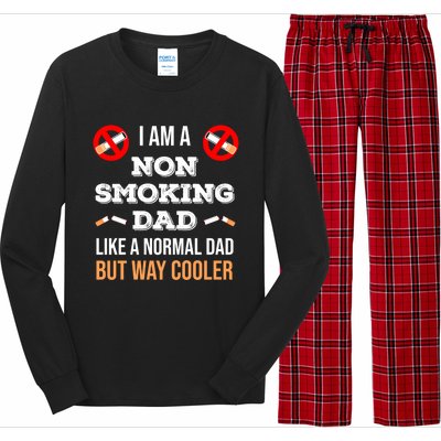 Non Smoking Dad Like A Normal Dad But Way Cooler Nonfunny Giftmoker Cool Gift Long Sleeve Pajama Set