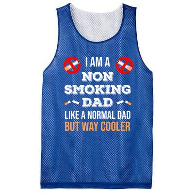 Non Smoking Dad Like A Normal Dad But Way Cooler Nonfunny Giftmoker Cool Gift Mesh Reversible Basketball Jersey Tank