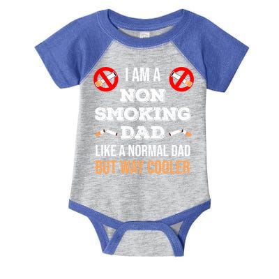 Non Smoking Dad Like A Normal Dad But Way Cooler Nonfunny Giftmoker Cool Gift Infant Baby Jersey Bodysuit