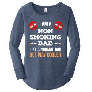 Non Smoking Dad Like A Normal Dad But Way Cooler Nonfunny Giftmoker Cool Gift Women's Perfect Tri Tunic Long Sleeve Shirt