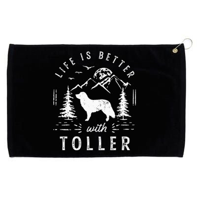 Nova Scotia Duck Tolling Retriever Toller Life Better Mom Da Grommeted Golf Towel