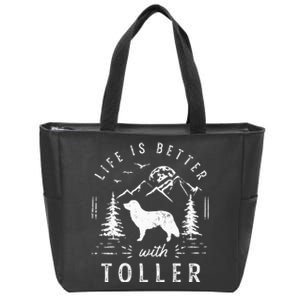 Nova Scotia Duck Tolling Retriever Toller Life Better Mom Da Zip Tote Bag