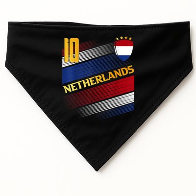 Netherlands Soccer Dutch Flag Football Retro 10 Jersey USA-Made Doggie Bandana