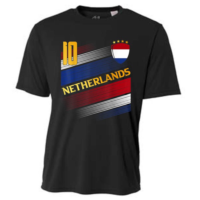 Netherlands Soccer Dutch Flag Football Retro 10 Jersey Cooling Performance Crew T-Shirt