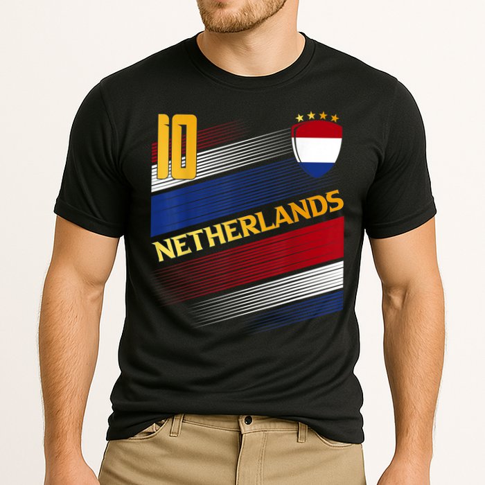 Netherlands Soccer Dutch Flag Football Retro 10 Jersey Cooling Performance Crew T-Shirt