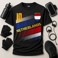 Netherlands Soccer Dutch Flag Football Retro 10 Jersey Cooling Performance Crew T-Shirt