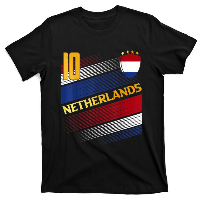 Netherlands Soccer Dutch Flag Football Retro 10 Jersey T-Shirt