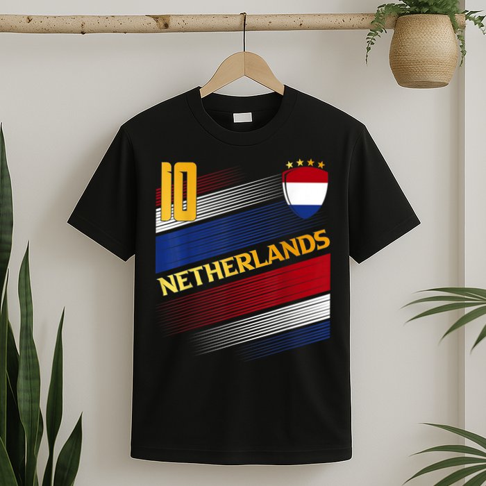 Netherlands Soccer Dutch Flag Football Retro 10 Jersey T-Shirt