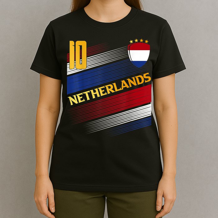 Netherlands Soccer Dutch Flag Football Retro 10 Jersey T-Shirt
