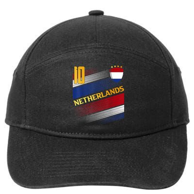 Netherlands Soccer Dutch Flag Football Retro 10 Jersey 7-Panel Snapback Hat