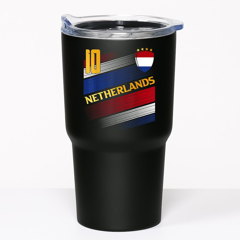 Netherlands Soccer Dutch Flag Football Retro 10 Jersey Tumbler