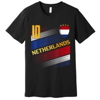 Netherlands Soccer Dutch Flag Football Retro 10 Jersey Premium T-Shirt