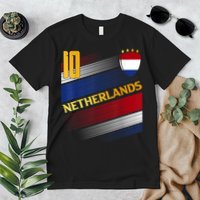 Netherlands Soccer Dutch Flag Football Retro 10 Jersey Premium T-Shirt