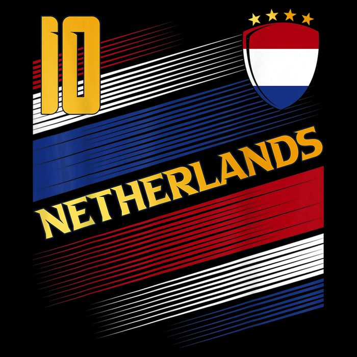 Netherlands Soccer Dutch Flag Football Retro 10 Jersey Premium T-Shirt